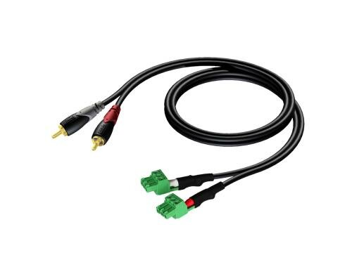 AUDAC CLA832/1 2 X RCA TO TERMINAL BLOCK 1m
