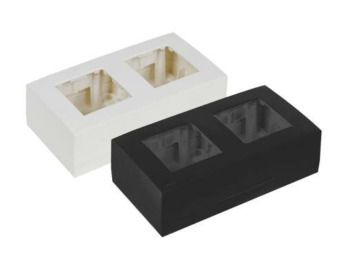 AUDAC WB45D/B SURFACE MOUNT BOX DOUBLE Black