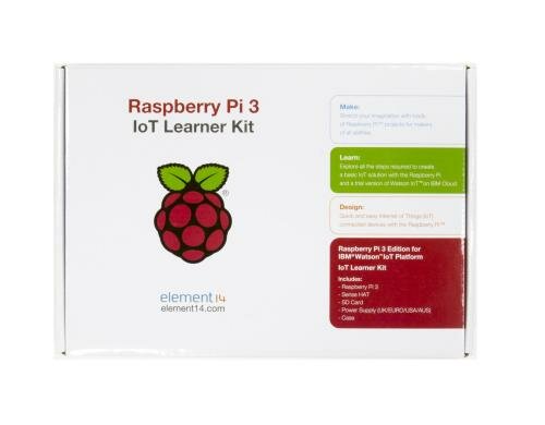 Raspberry Pi 3 Typ B IBM IoT Starterkit Inkl. Pi 3, 16GB MicroSD, Sensehat, NT,Case