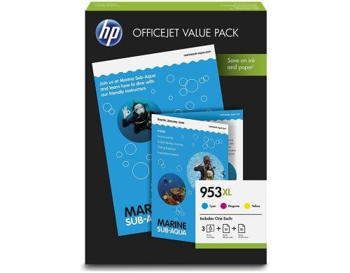 HP Valuepack Nr.953XL - CMY + 75B (1CC21AE) Cyan, Magenta, Yellow, inkl. 75 Blatt