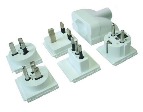 STEKO SWISS Multi Adapter SET T23 3-polig weiss mit 5 Steckereinsätzen
