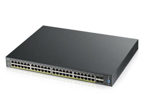 Zyxel XGS2210-52, 52Port PoE+ Switch 19, 4xSFP+, internes NT, managed