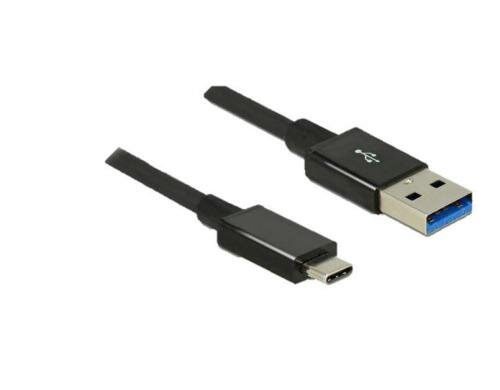 Delock USB3.1 Kabel A-Stecker - Typ-C St. 0.5m, 10Gbps, Gen2, schwarz, Premium