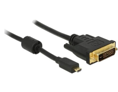 Delock Micro HDMI-D - DVI-D, 1m schwarz, DVI-D 24+1 Duallink