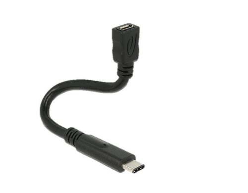 USB2.0-Shape Adapterkabel MicroB-C, 15cm Typ-C Stecker - MicroB-Buchse, Biegsam, me