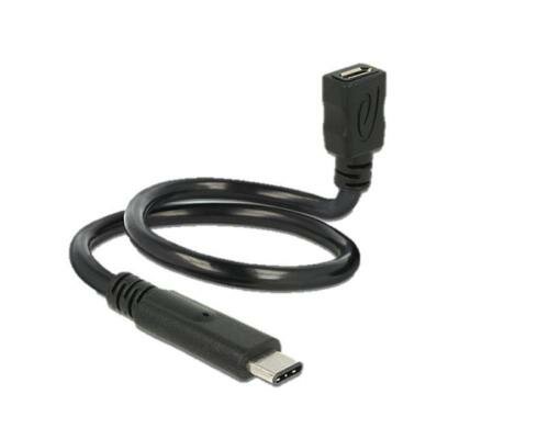 USB2.0-Shape Adapterkabel MicroB-C, 35cm Typ-C Stecker - MicroB-Buchse, Biegsam, me