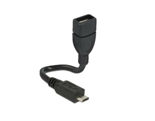 USB2.0-Shape Adapterkabel MicroB-A, 15cm MicroB-Stecker - A-Buchse, formbar, OTG