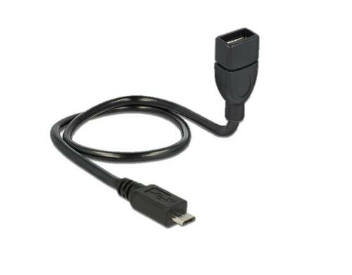 USB2.0-Shape Adapterkabel MicroB-A, 50cm MicroB-Stecker - A-Buchse, formbar, OTG