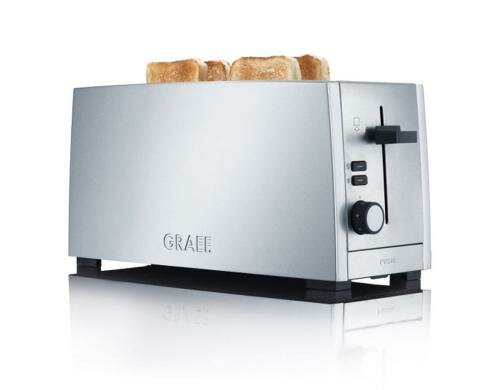 Graef Toaster TO 100 Langschlitz, 4-Schlitz, Edelstahl