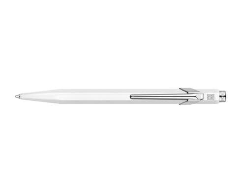 Caran dAche Kugelschreiber 849 weiss mit Goliath Patrone blau M