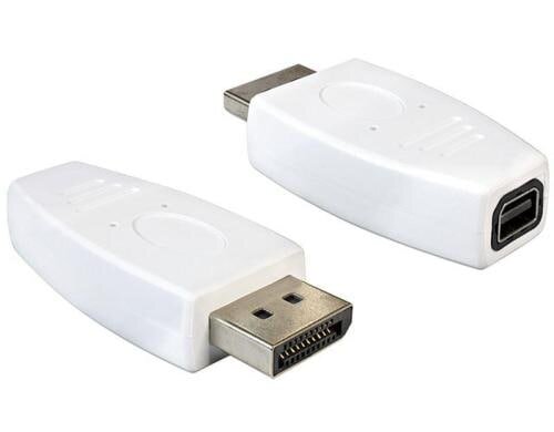 Displayport zu Mini-Displayport Adapter DP Stecker auf Mini-DP Buchse, weiss