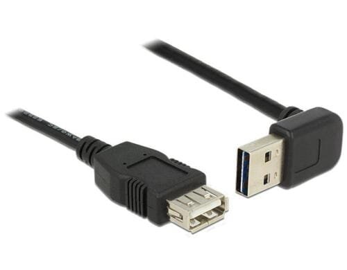 USB2.0-Verlängerungskabel Easy A-A: 1m beidseitig einsteckbar,oben/unten gewinkelt