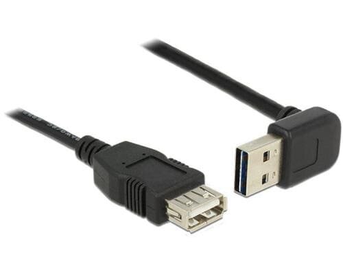 USB2.0-Verlängerungskabel Easy A-A: 2m beidseitig einsteckbar,oben/unten gewinkelt