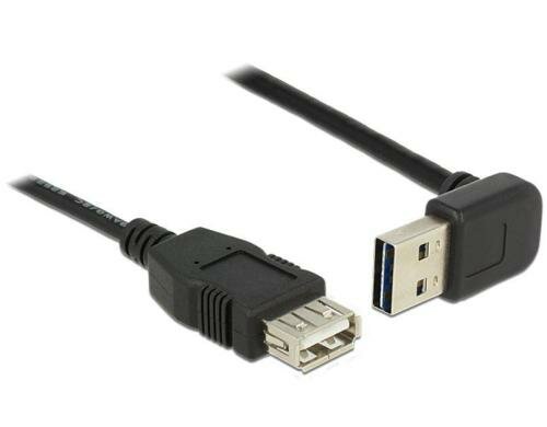USB2.0-Verlängerungskabel Easy A-A: 5m beidseitig einsteckbar,oben/unten gewinkelt