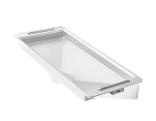 Dyson Airblade Tropfwanne weiss mit Wandschutzblech