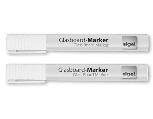 Sigel Glassboardmarker weiss Rundspitze 2-3mm