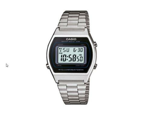 Casio B640WD-1AVEF Edelstahlarmband, Mutifunktionsalarm, LED