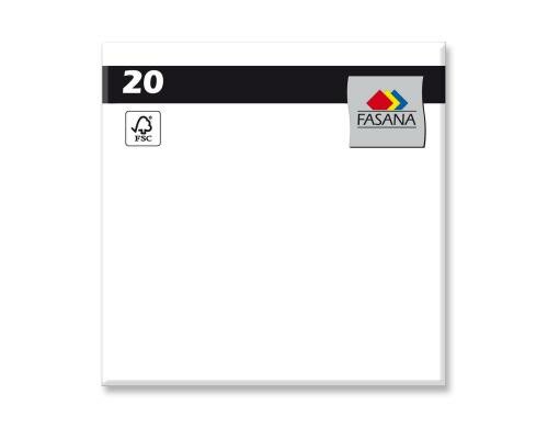 Fasana Servietten uni weiss 33x33 cm, 20 Stück
