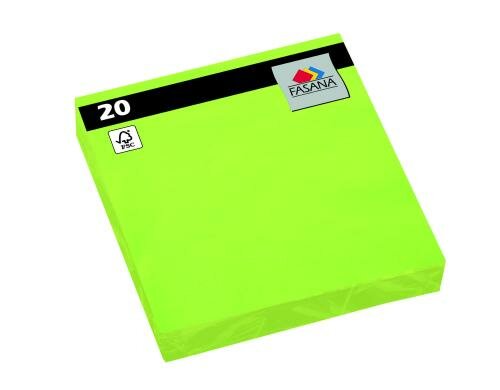 Fasana Servietten uni limette 33x33 cm, 20 Stück