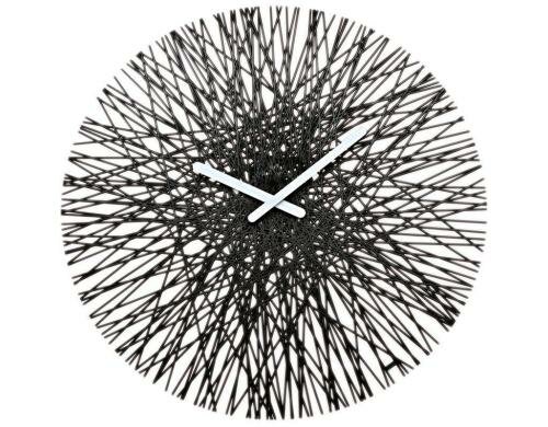 Koziol Wanduhr Silk schwarz Grösse 3.5x44.8x44.8cm, Quarzuhrwerk