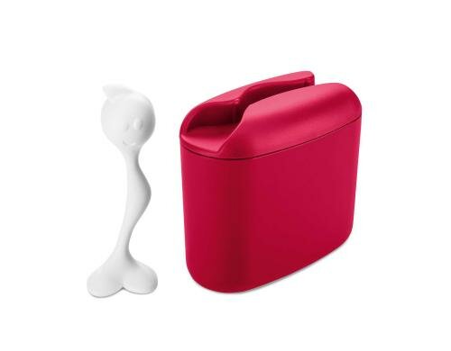 Koziol Vorratsdose Hot Stuff M 350g Grösse 17x8.5x16.1cm, himbeer-rot / weiss