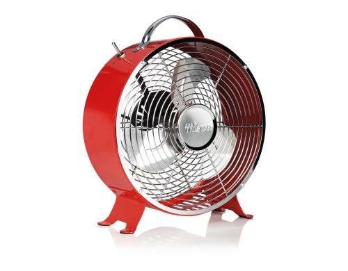 Tristar Tischventilator 25 cm rot, Geschwindigkeit: 1800 U/m