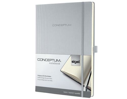 Sigel Conceptum Notizbuch Hardcover A4 194 Blatt kariert, lightgrey