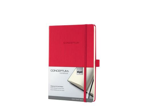 Sigel Conceptum Notizbuch Hardcover A5 194 Blatt liniert, rot