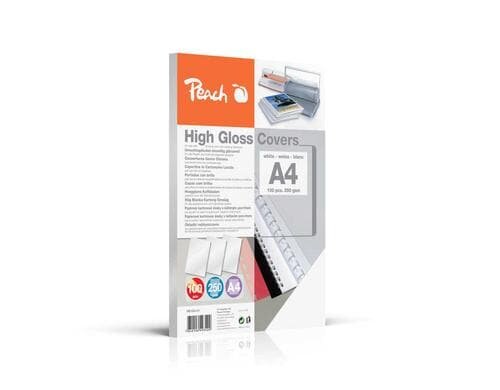 Peach Einbanddeckel weiss 250gsm, 100 Blatt