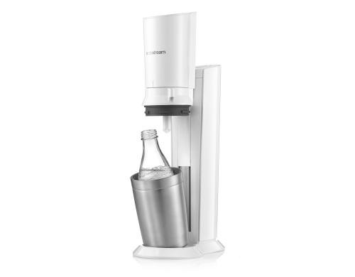 Crystal white / metall - 60L Zylinder 2 Glaskaraffen 615 ml