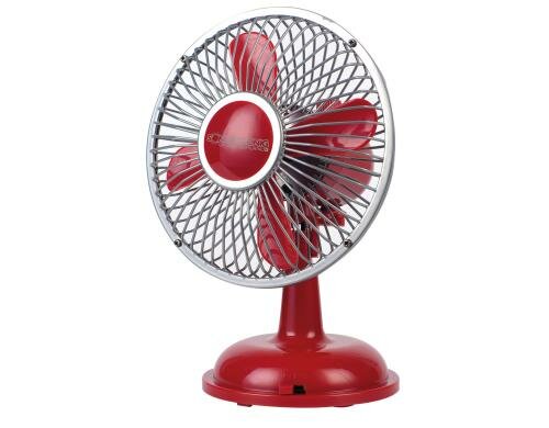 Sonnenkönig Tischventilator Retro rot Oszillation vertikal + horizontal