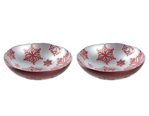 LEONARDO Schale 31 silber Rosso 2 Stück, Weihnachtsartikel