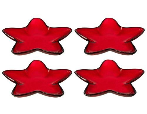 LEONARDO Sternschale 29 rot Rosso 4 Stück, Weihnachtsartikel