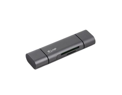 LMP USB-C 3.1 zu SD/MicroSD/USB3.0-A,MicroB Aluminium Gehäuse, spacegrau