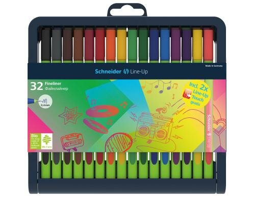 Schneider Fineliner Line-Up E-32 assortiert, 32 Stk.