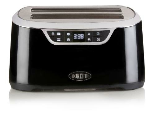 Boretti Toaster für 4 Scheiben, schwarz beleuchtetes LED Display