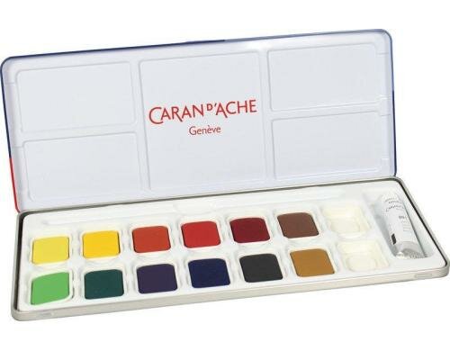 Caran dAche Fancolor Gouache 13 Farbtabletten für werdende Künstler