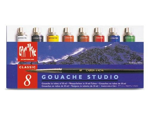 Caran dAche Fancolor Gouache 8 Farbtubes für werdende Künstler