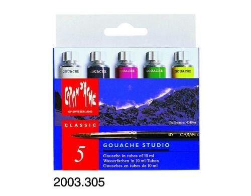 Caran dAche Fancolor Gouache 5 Farbtubes für werdende Künstler