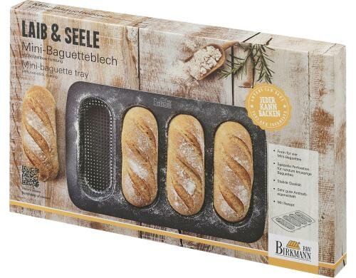 RBV Birkmann Baguetteblech Mini 4er für 4 Mini-Baguettes