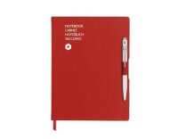 Caran dAche 849 Kugelschreiber weiss und Notizbuch A5 rot