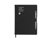 Caran dAche 849 Kugelschreiber grau und Notizbuch A5 schwarz