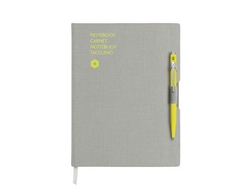 Caran dAche 849 Kugelschreiber gelb und Notizbuch A5 grau