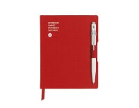 Caran dAche 849 Kugelschreiber weiss und Notizbuch A6 rot