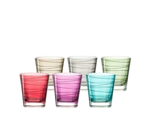 Leonardo Glas Vario 250ml farbig sortiert 6er Set