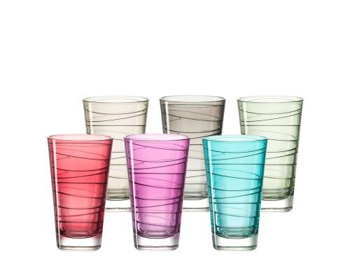 Leonardo Glas Vario 280ml farbig sortiert 6er Set