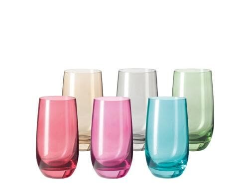Leonardo Glas Sora farbig sortiert 390ml 6er Set