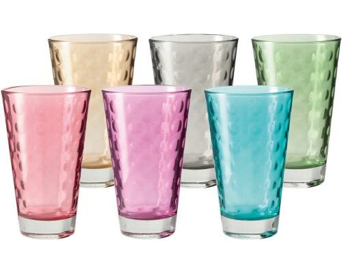 Leonardo Glas Optic farbig sortiert 300ml 6er Set