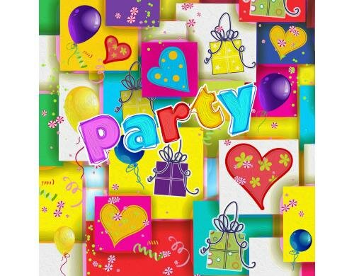 Papstar Servietten Party Mix 33x33 cm, 20 Stück