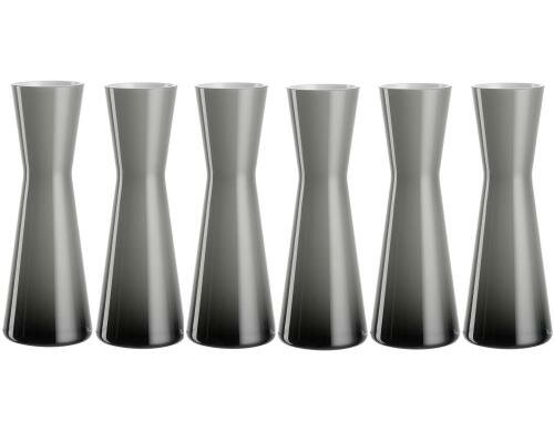 Leonardo Vase Puccini 18cm grau 6er Set 6 Stück, Grösse 6x18cm